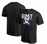Men's New England Patriots Tom Brady Pro Line by Fanatics Branded GOAT T-Shirt - Black FengYun,baseball caps,new era cap wholesale,wholesale hats
